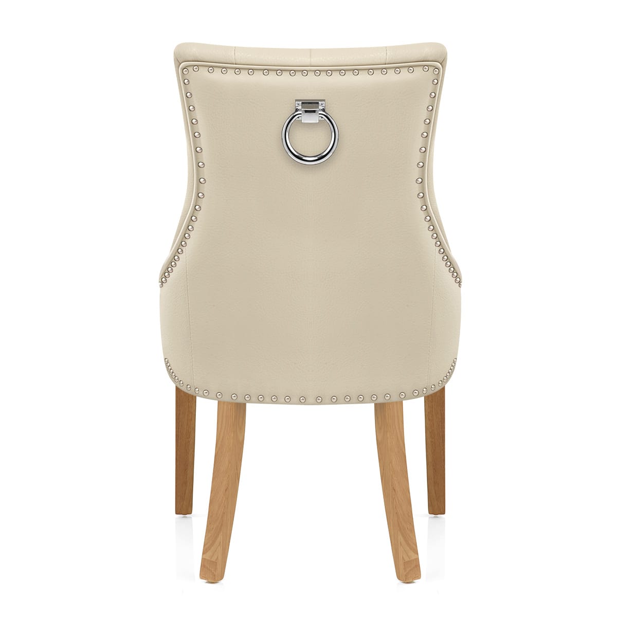 Ascot Oak Dining Chair Cream Leather