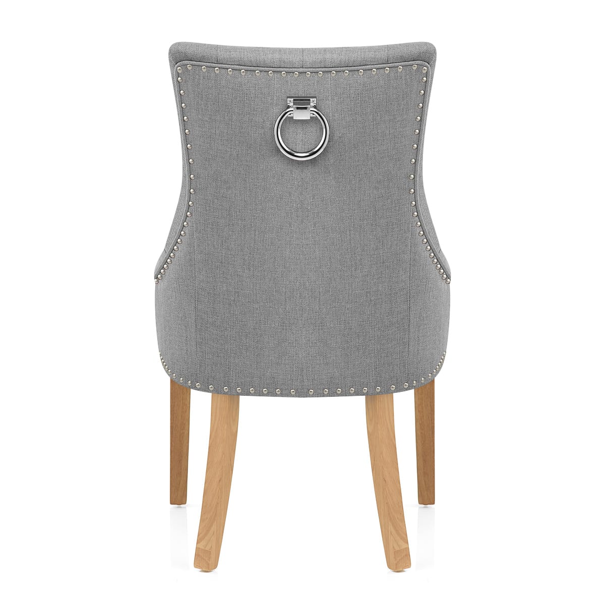 Ascot Oak Dining Chair Grey Fabric