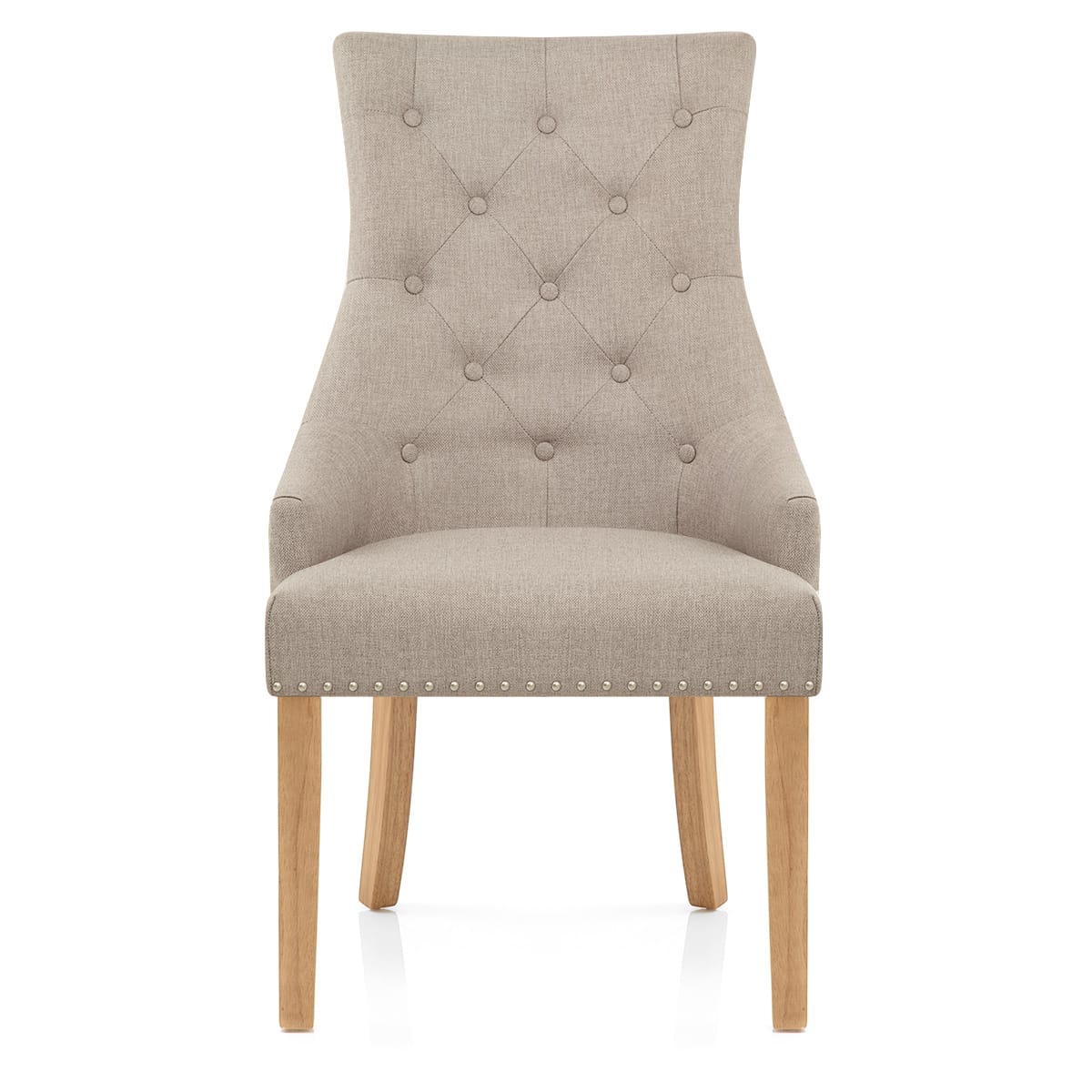Ascot Oak Dining Chair Tweed Fabric
