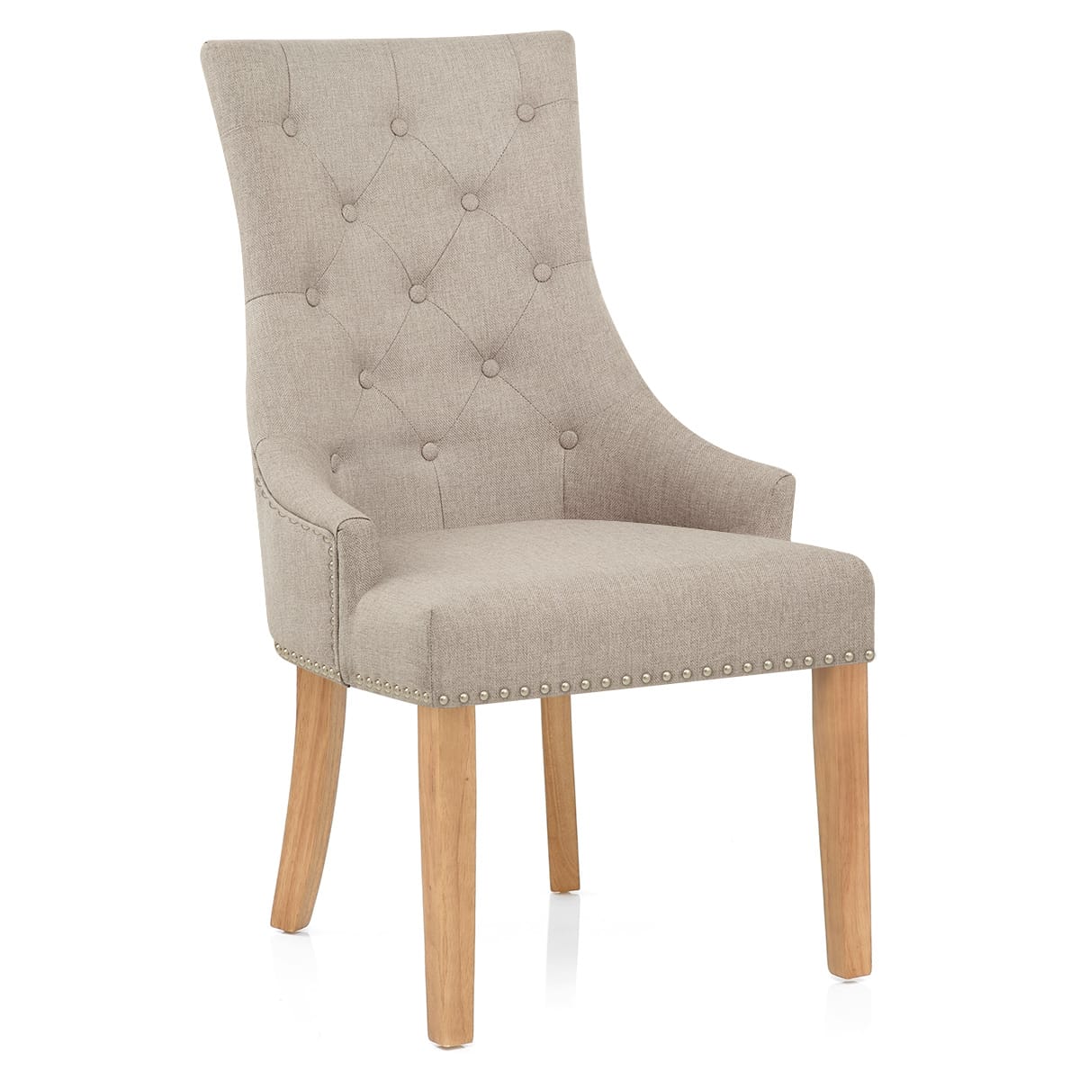 Ascot Oak Dining Chair Tweed Fabric