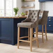 Ascot Oak Stool Antique Brown