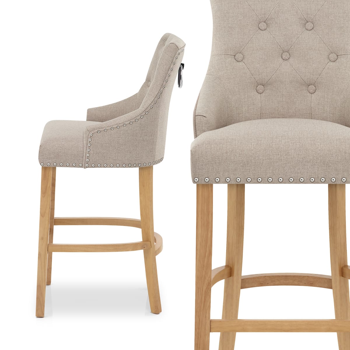 Ascot Oak Stool Tweed Fabric