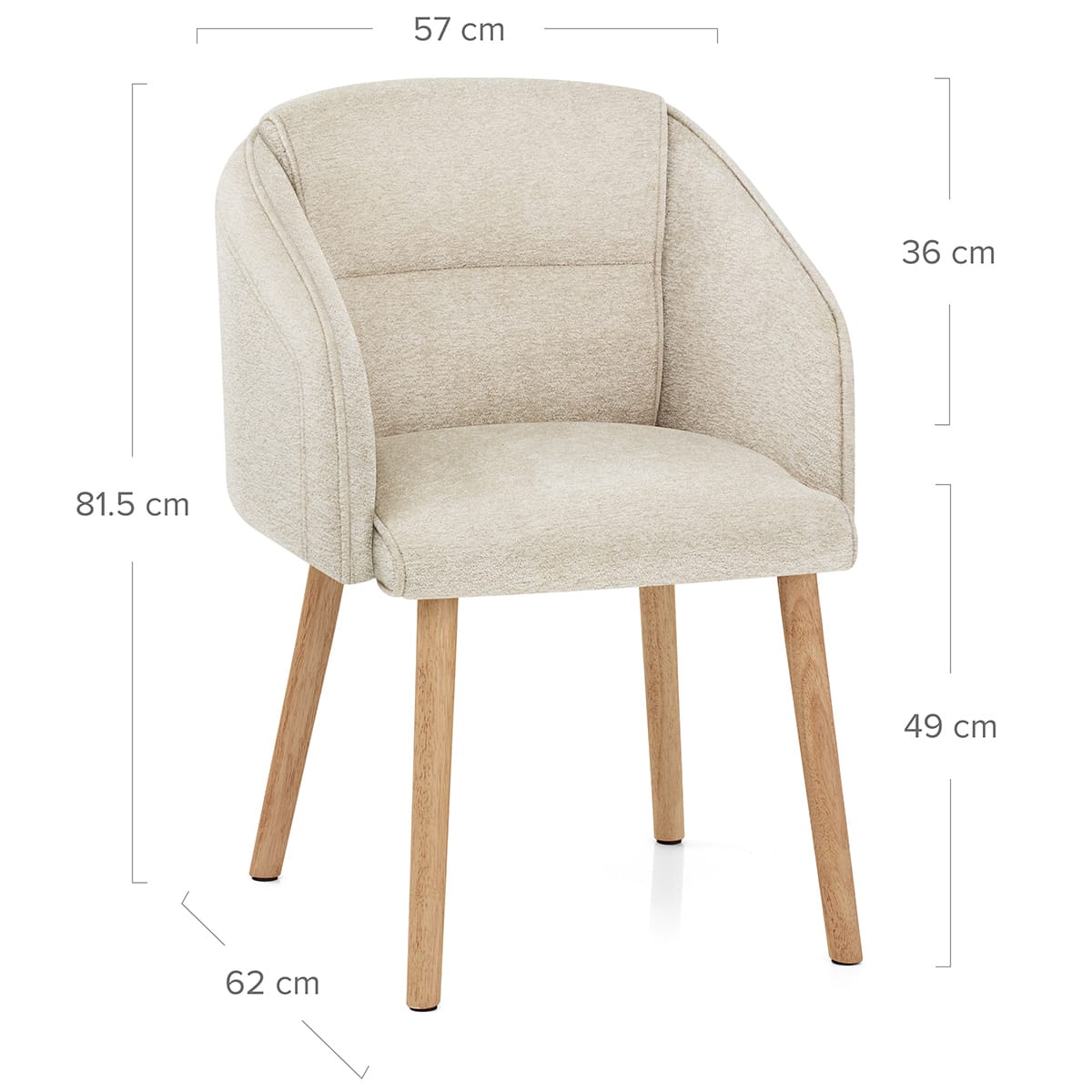 Asti Dining Chair Beige Fabric
