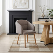 Asti Dining Chair Brown Fabric