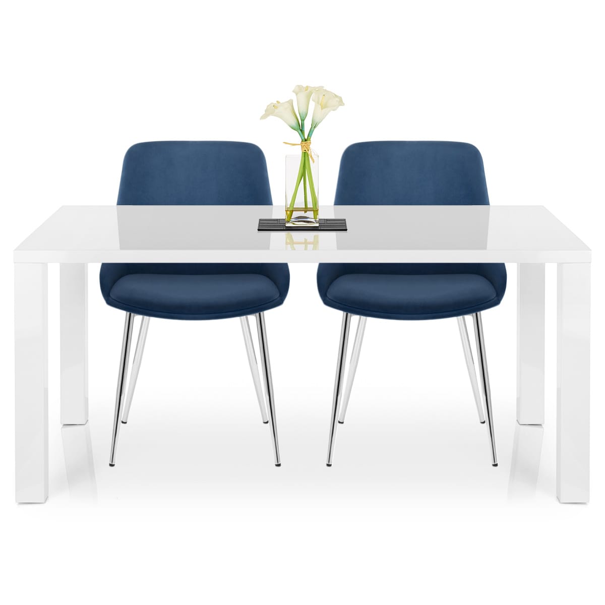 Aston Dining Chair Blue Velvet