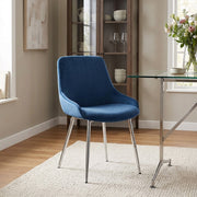Aston Dining Chair Blue Velvet