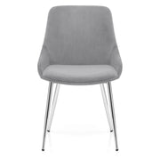 Aston Dining Chair Grey Velvet