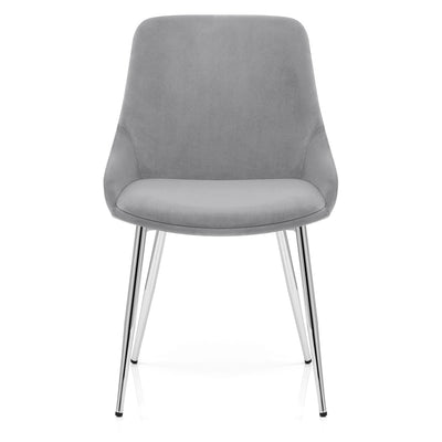 Aston Dining Chair Grey Velvet
