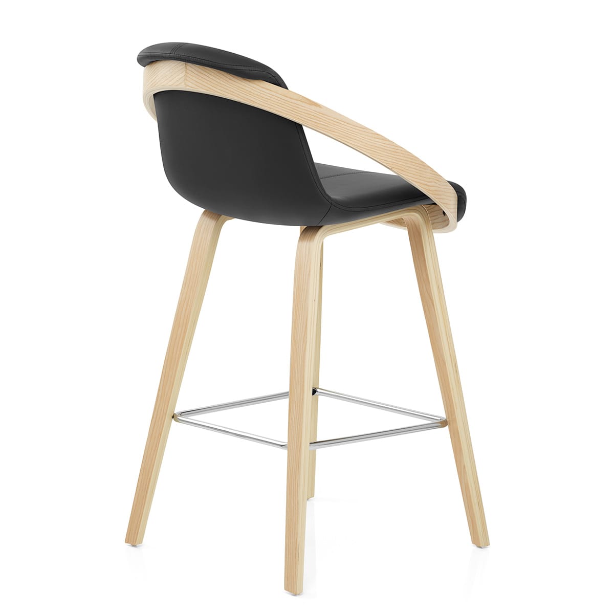 Atom Stool Oak & Black