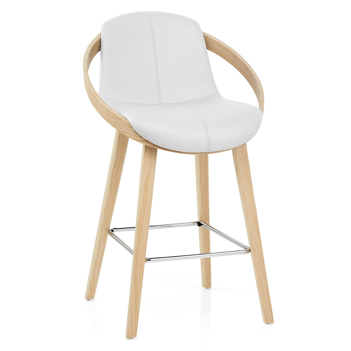 Atom Stool Oak & White