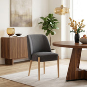 Avon Dining Chair Charcoal Fabric
