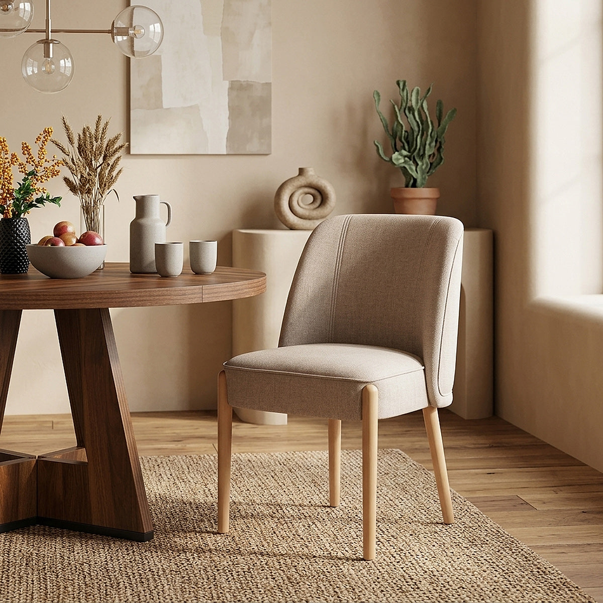 Avon Dining Chair Tweed Fabric