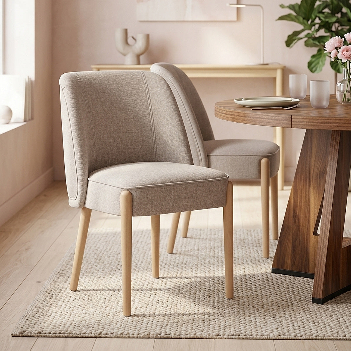 Avon Dining Chair Tweed Fabric