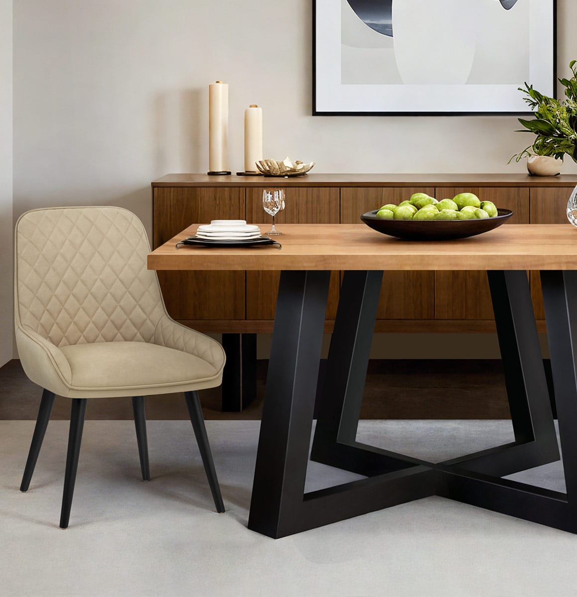 Azure Dining Chair Beige