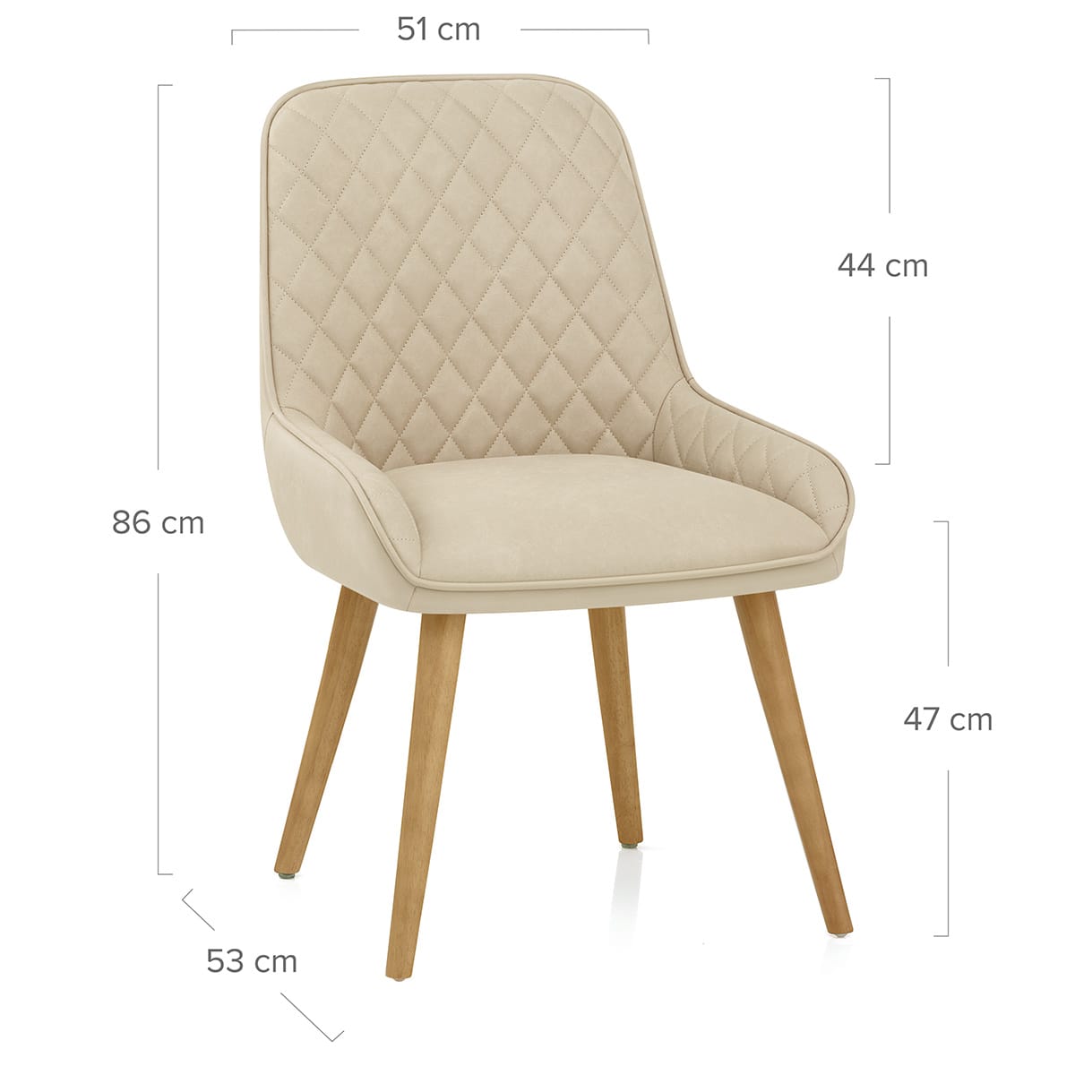 Azure Oak Dining Chair Beige