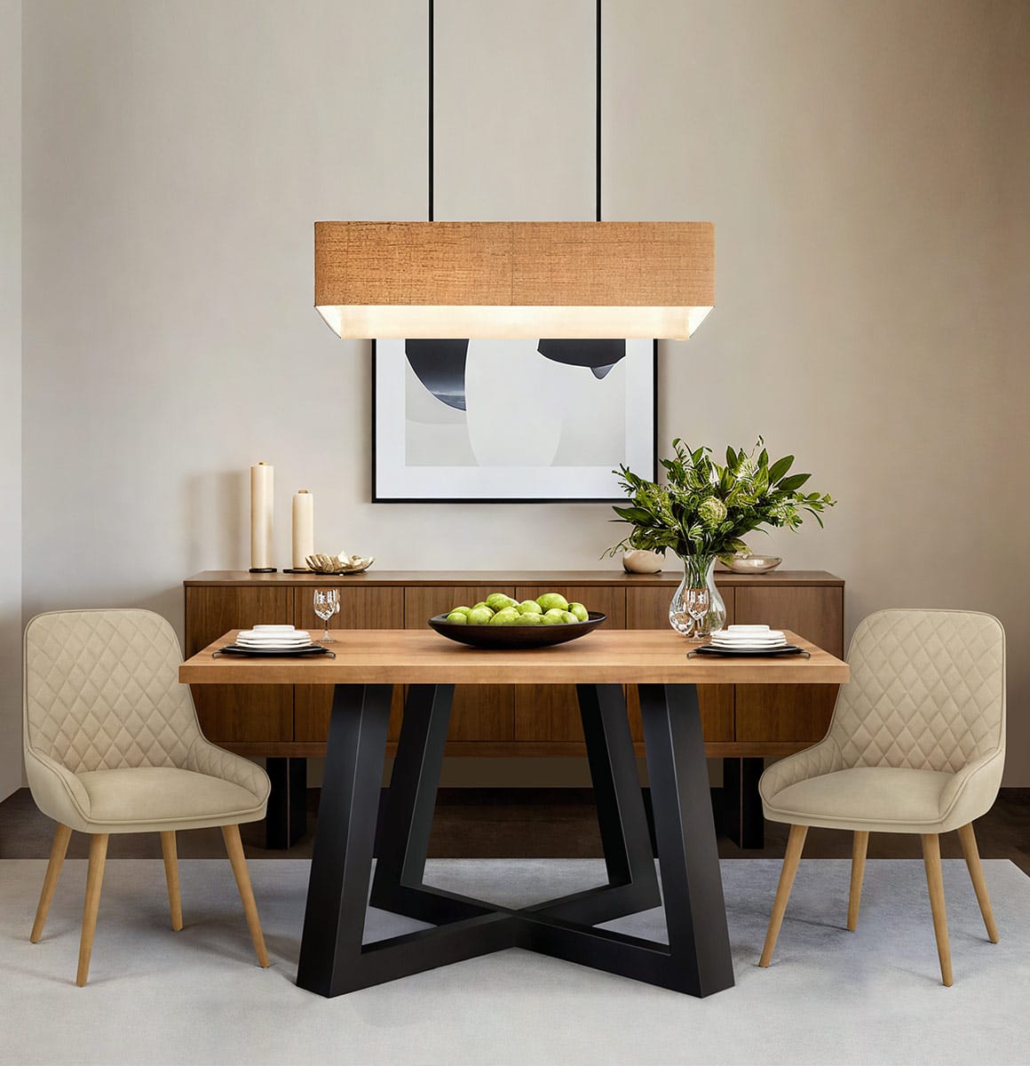 Azure Oak Dining Chair Beige