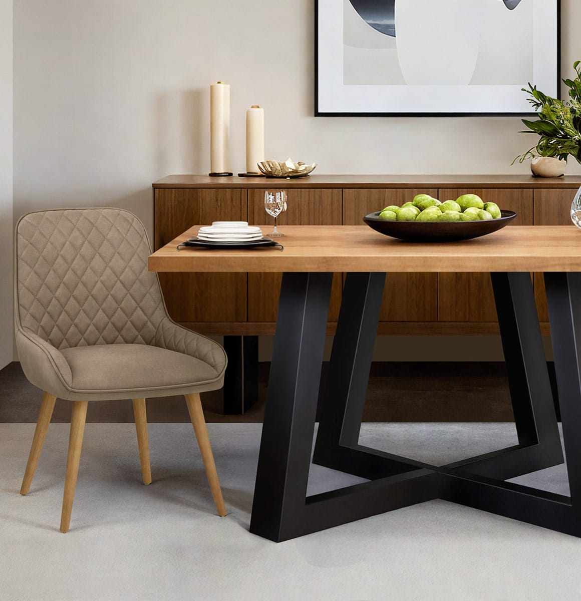 Azure Oak Dining Chair Brown