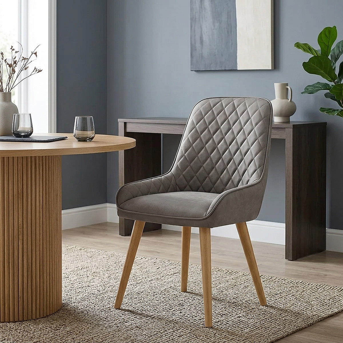 Azure Oak Dining Chair Grey