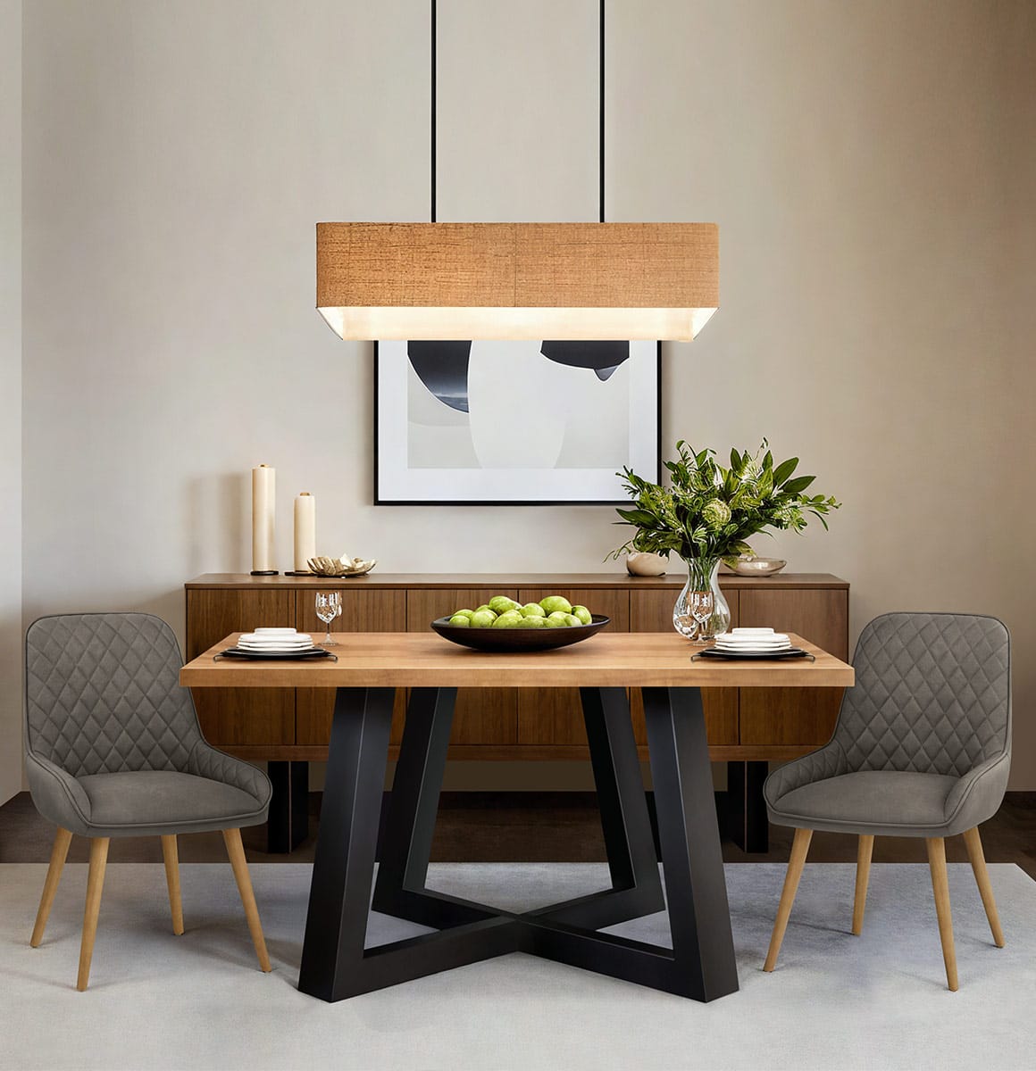 Azure Oak Dining Chair Grey