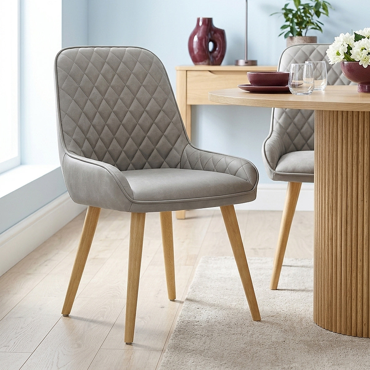 Azure Oak Dining Chair Grey