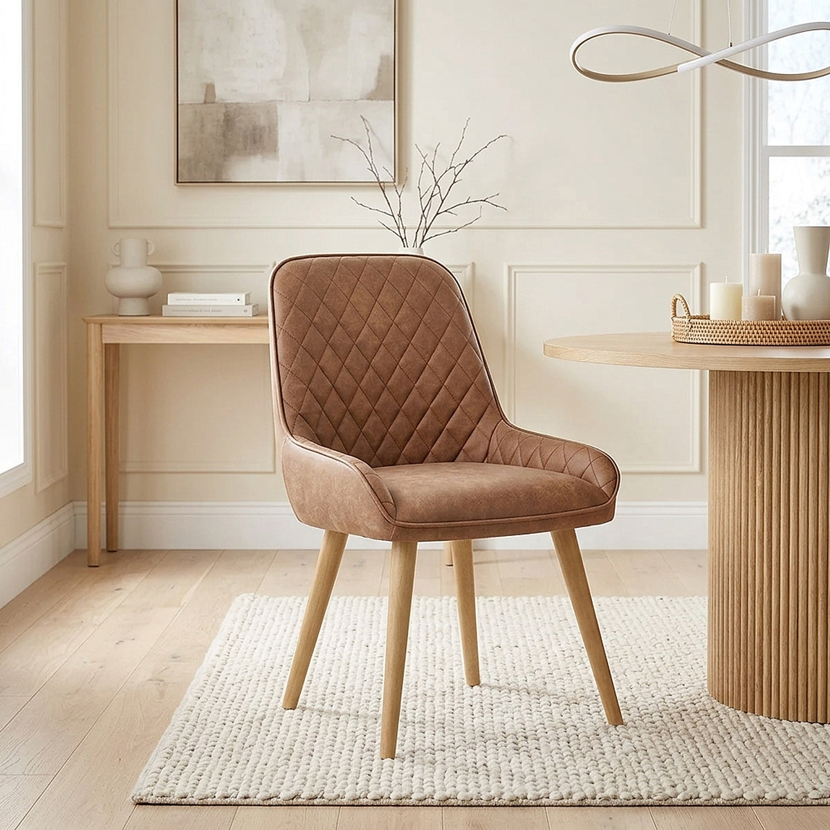 Azure Oak Dining Chair Tan