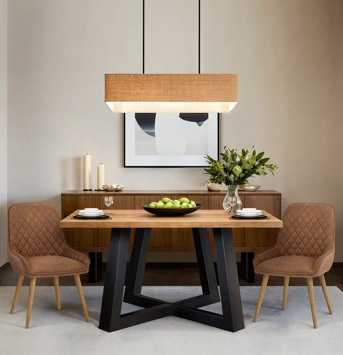 Azure Oak Dining Chair Tan