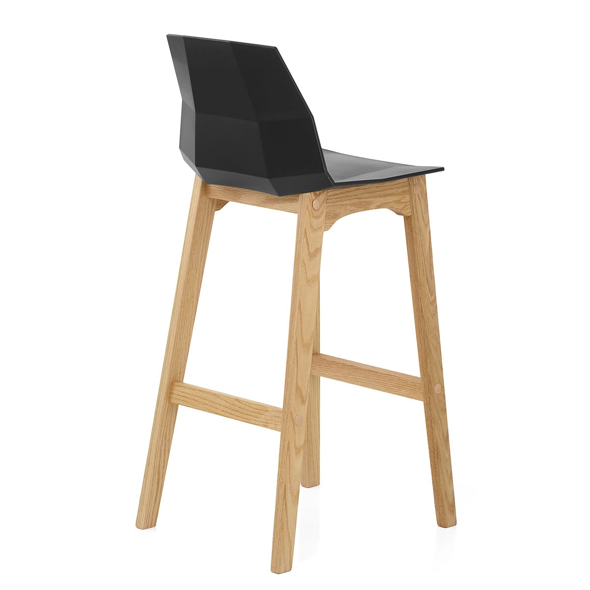 Bali Oak & Black Bar Stool
