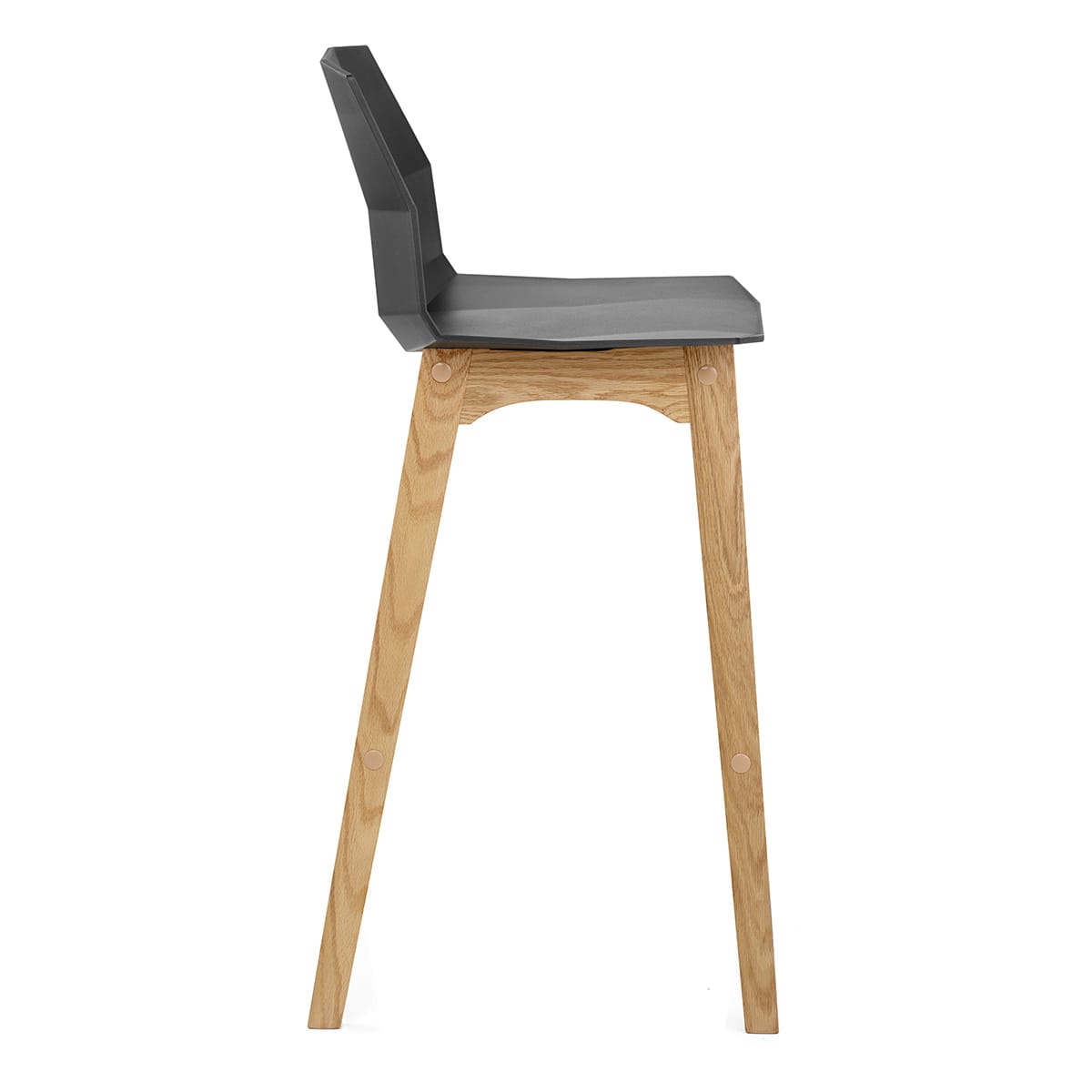 Bali Oak & Black Bar Stool
