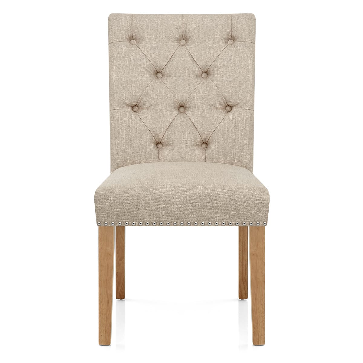 Barrington Oak Dining Chair Cream Fabric