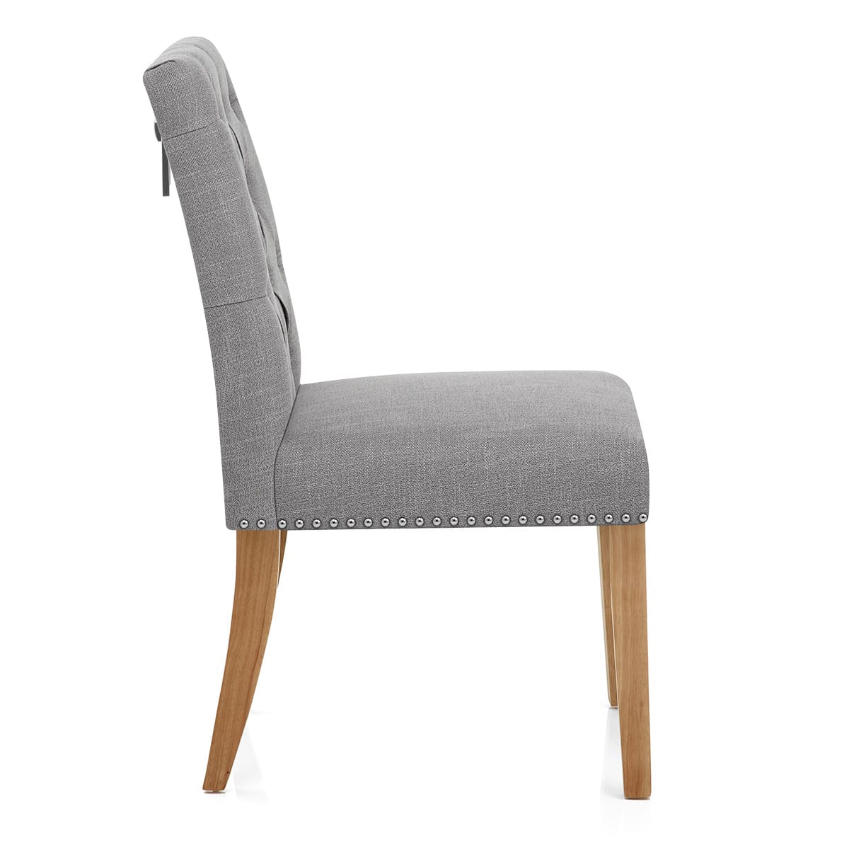 Barrington Oak Dining Chair Grey Fabric