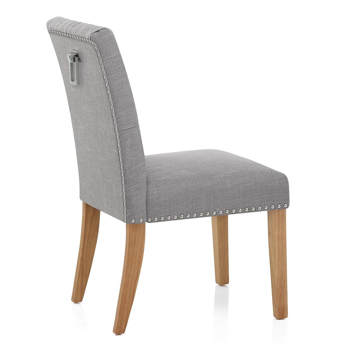 Barrington Oak Dining Chair Grey Fabric