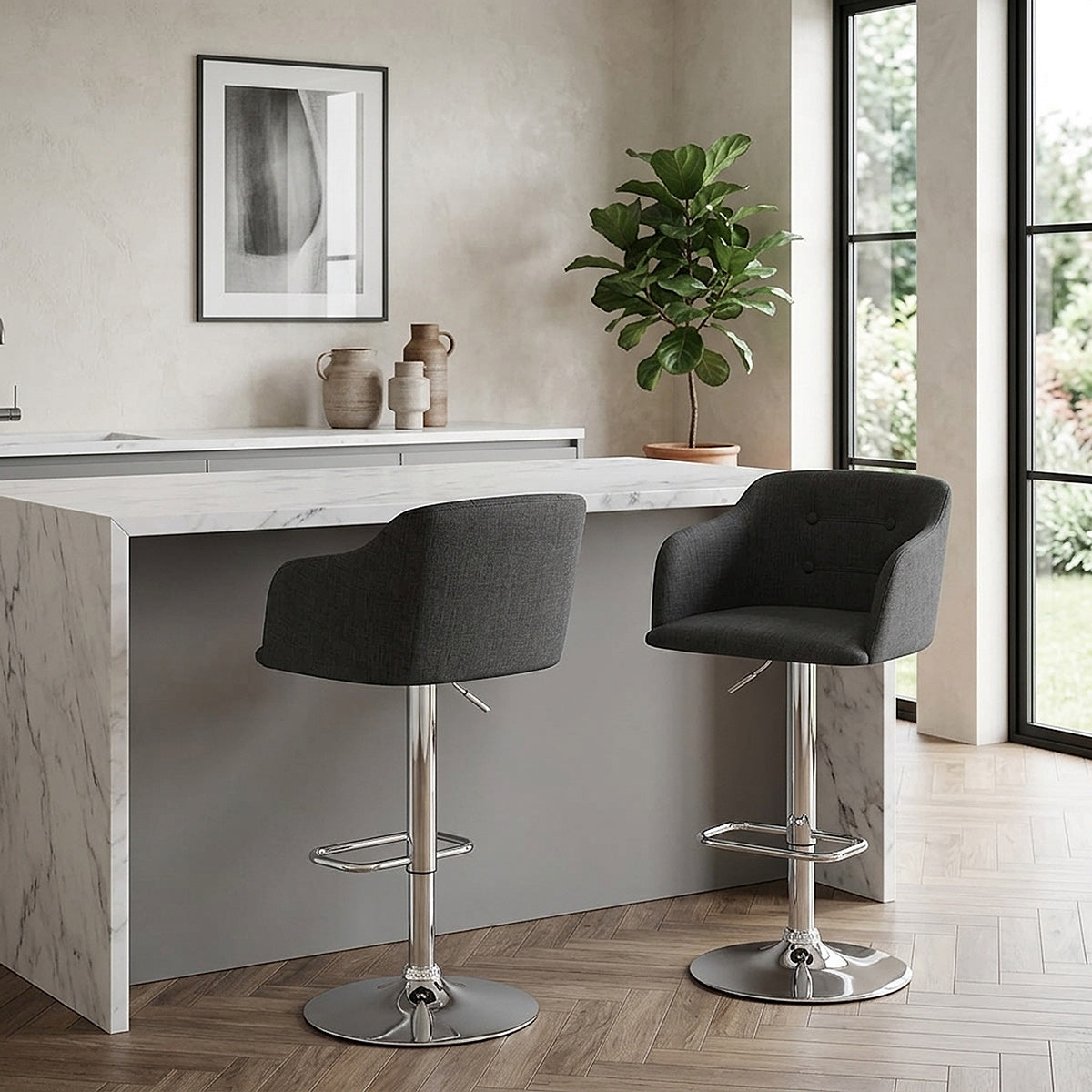 Belmont Bar Stool Charcoal