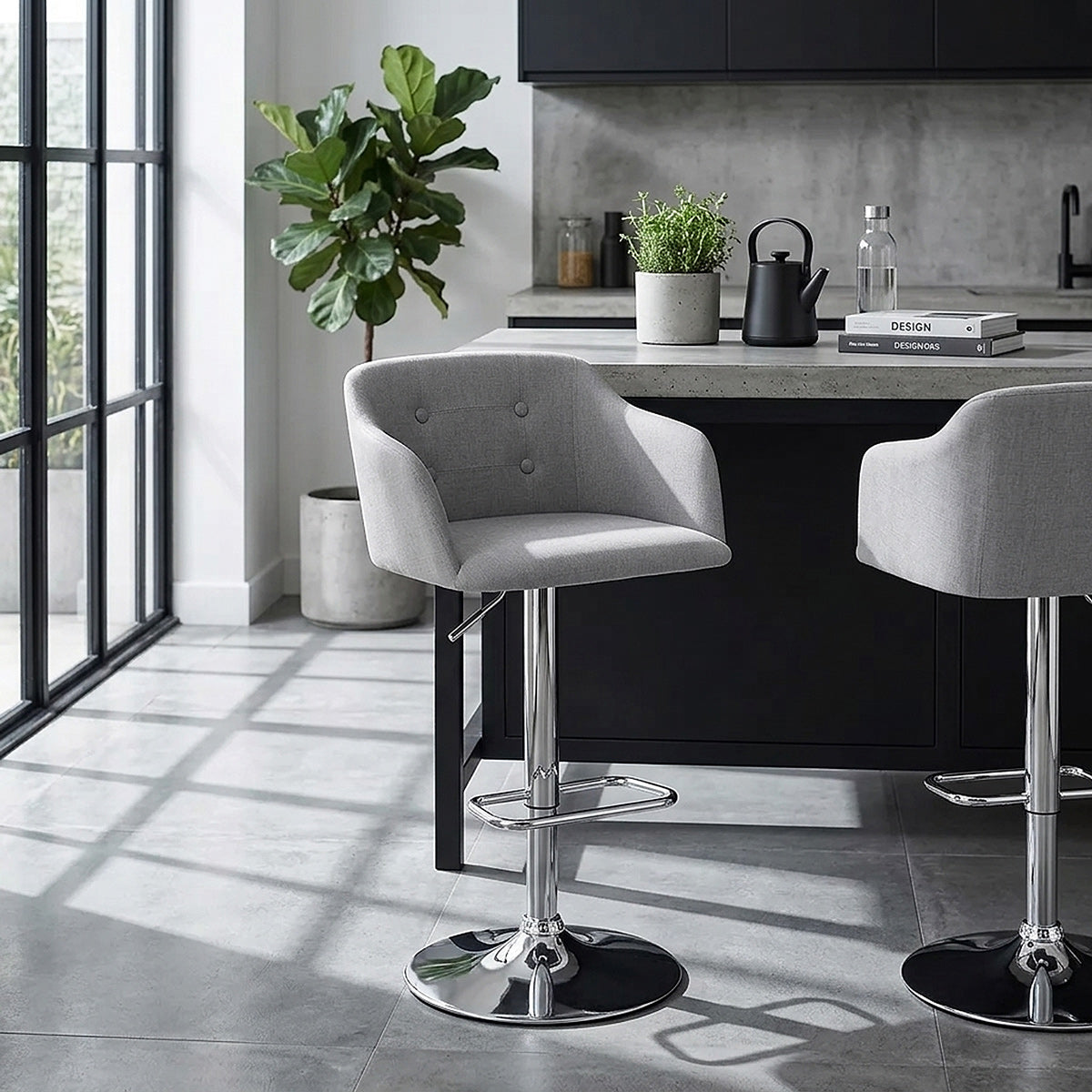 Belmont Bar Stool Grey