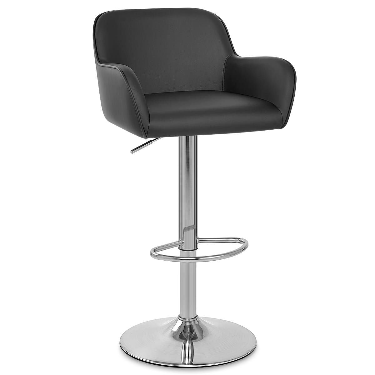 Berlin Brushed Bar Stool Black