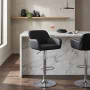 Berlin Brushed Bar Stool Black