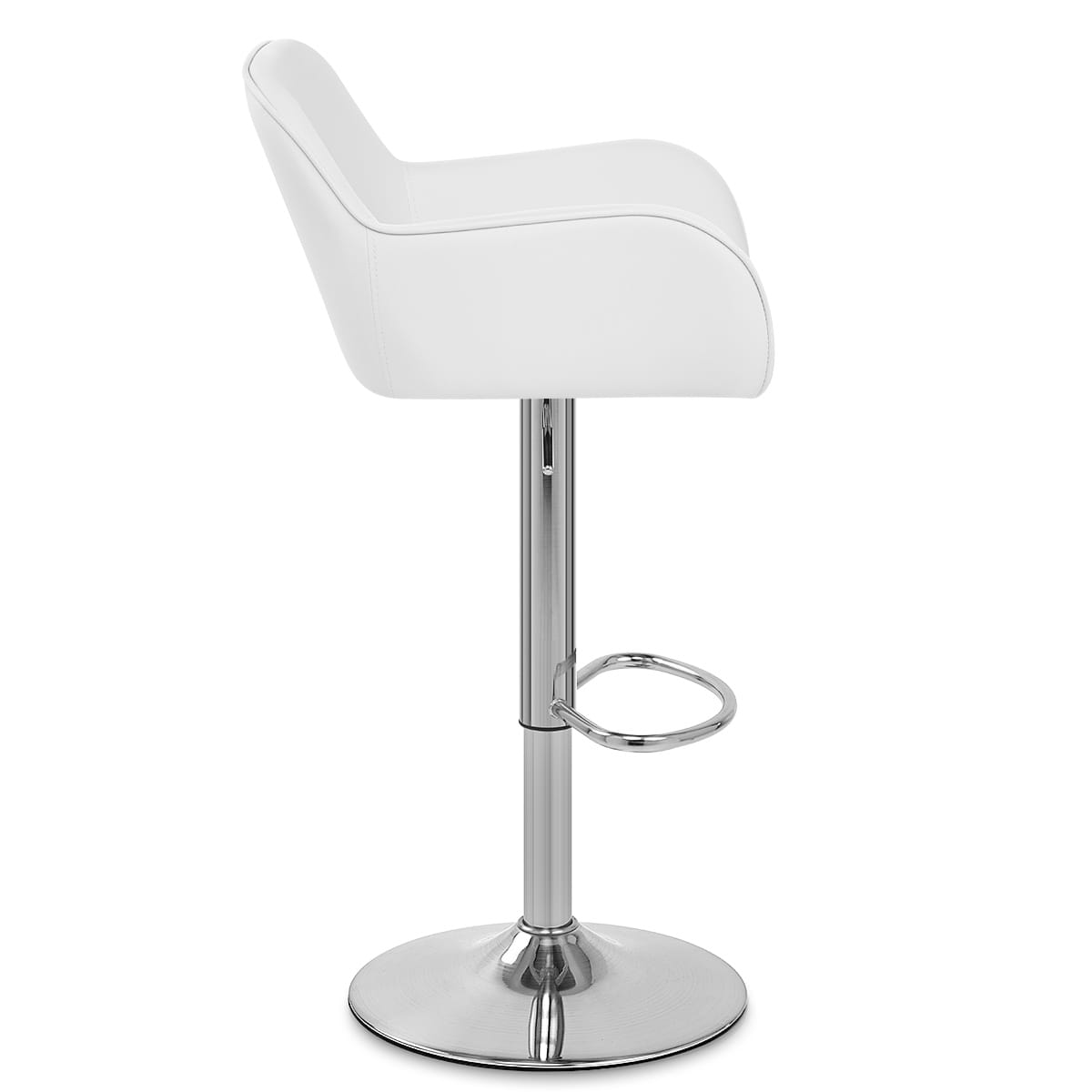 Berlin Brushed Bar Stool White