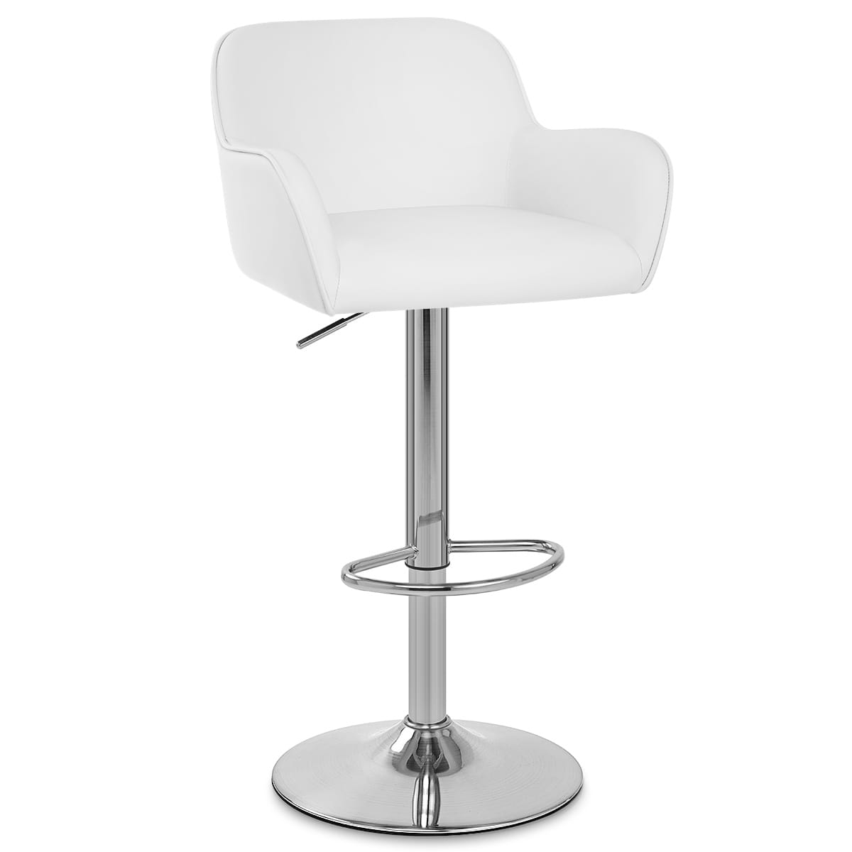 Berlin Brushed Bar Stool White