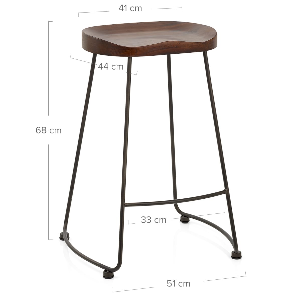 Bloc Stool Dark Wood