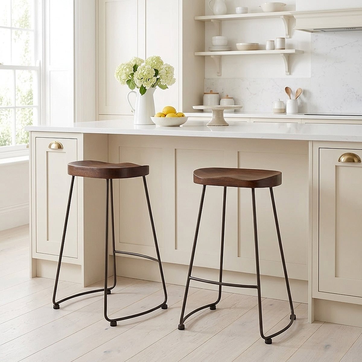 Bloc Stool Dark Wood