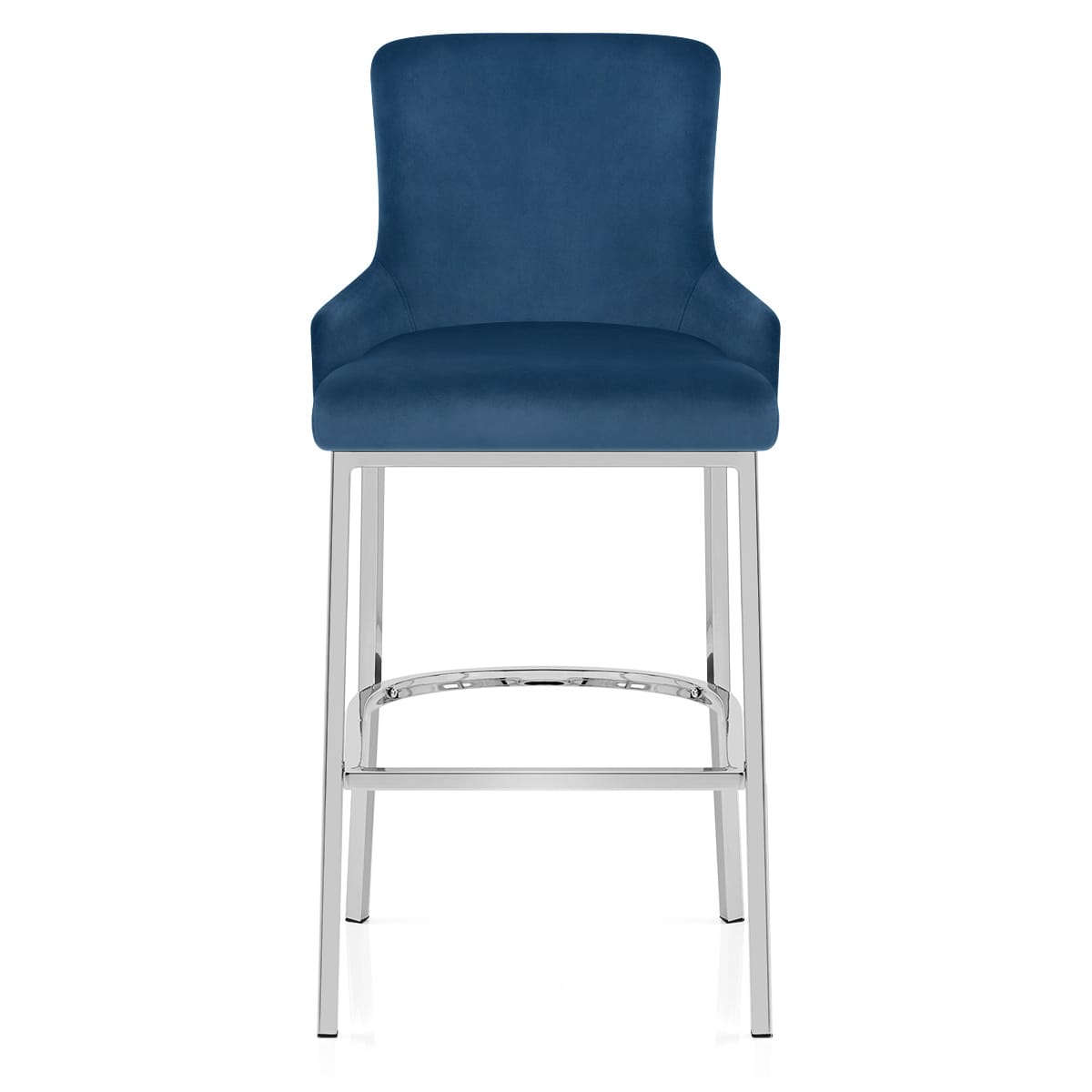 Blush Bar Stool Blue Velvet