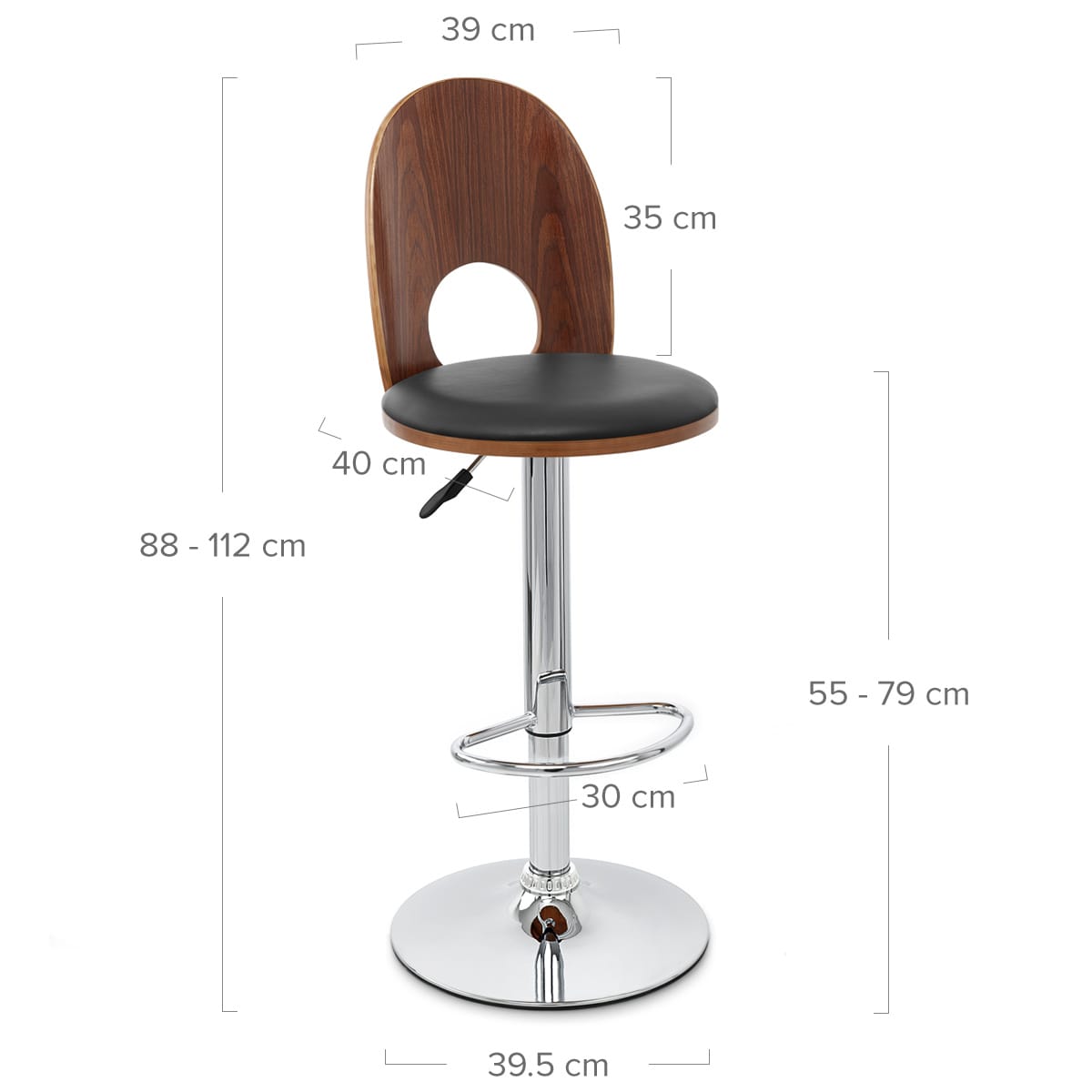 Bolero Wooden Stool Black