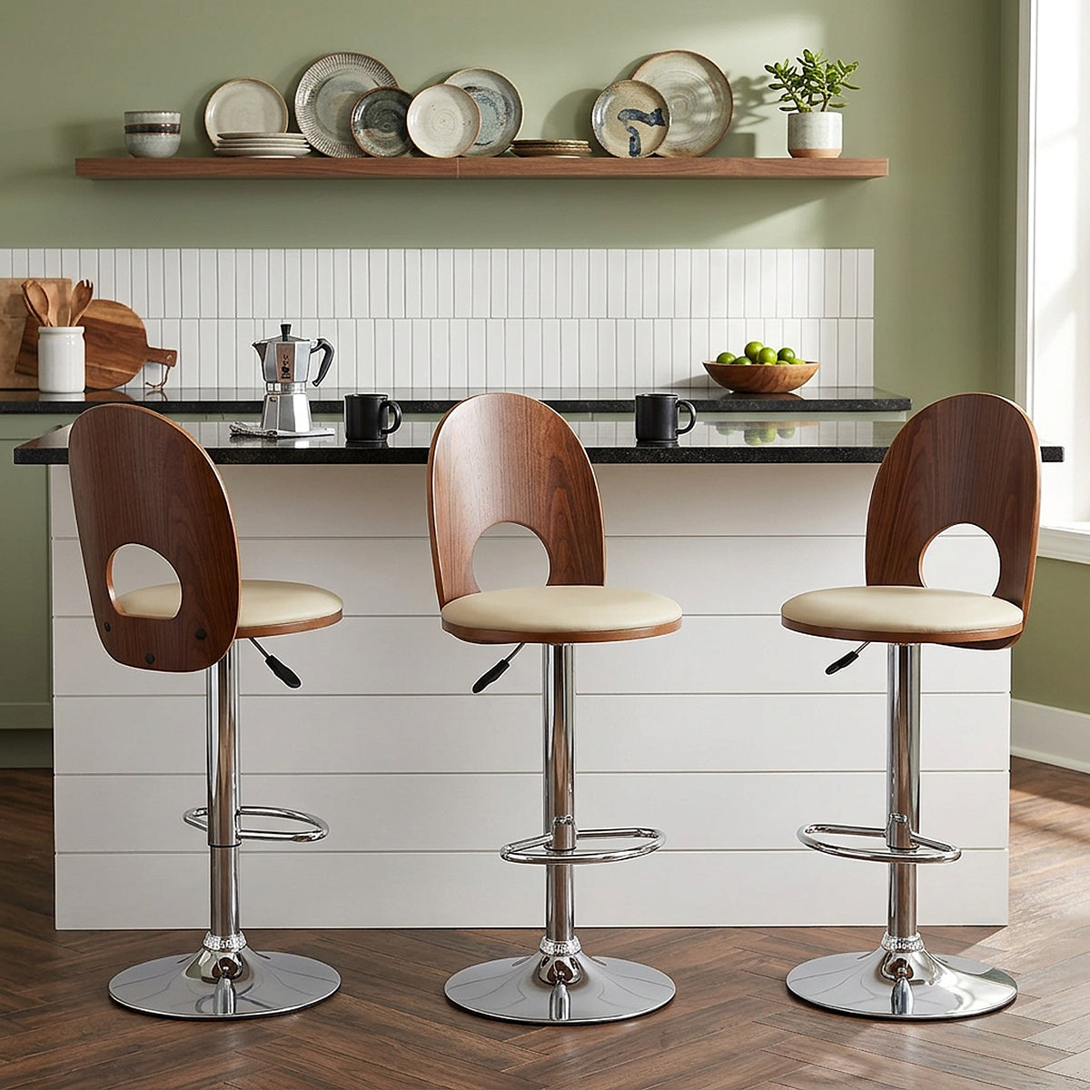 Bolero Wooden Stool Cream