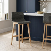 Bondi Oak & Black Bar Stool