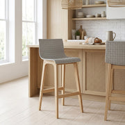 Bondi Oak & Grey Bar Stool