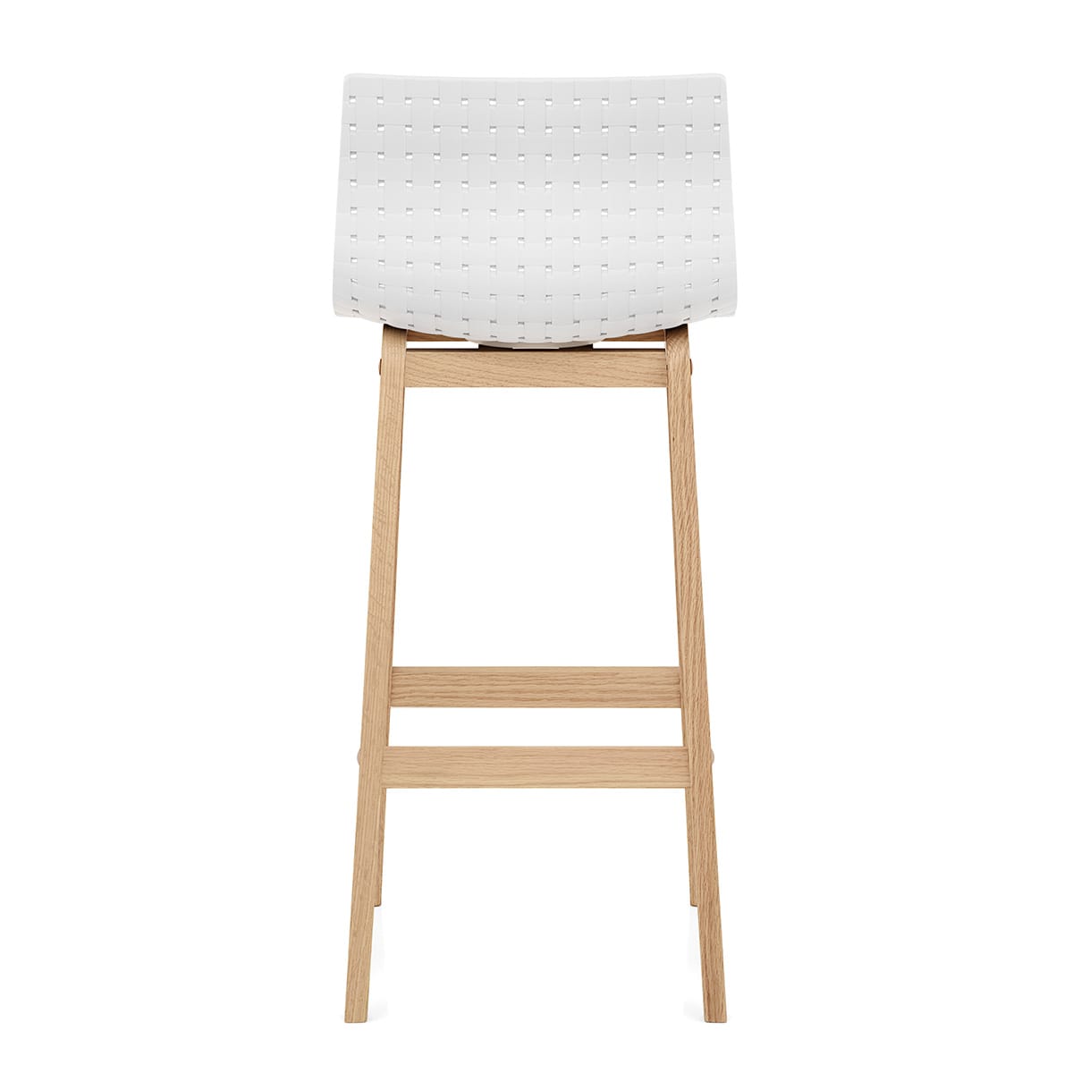 Bondi Oak & White Bar Stool
