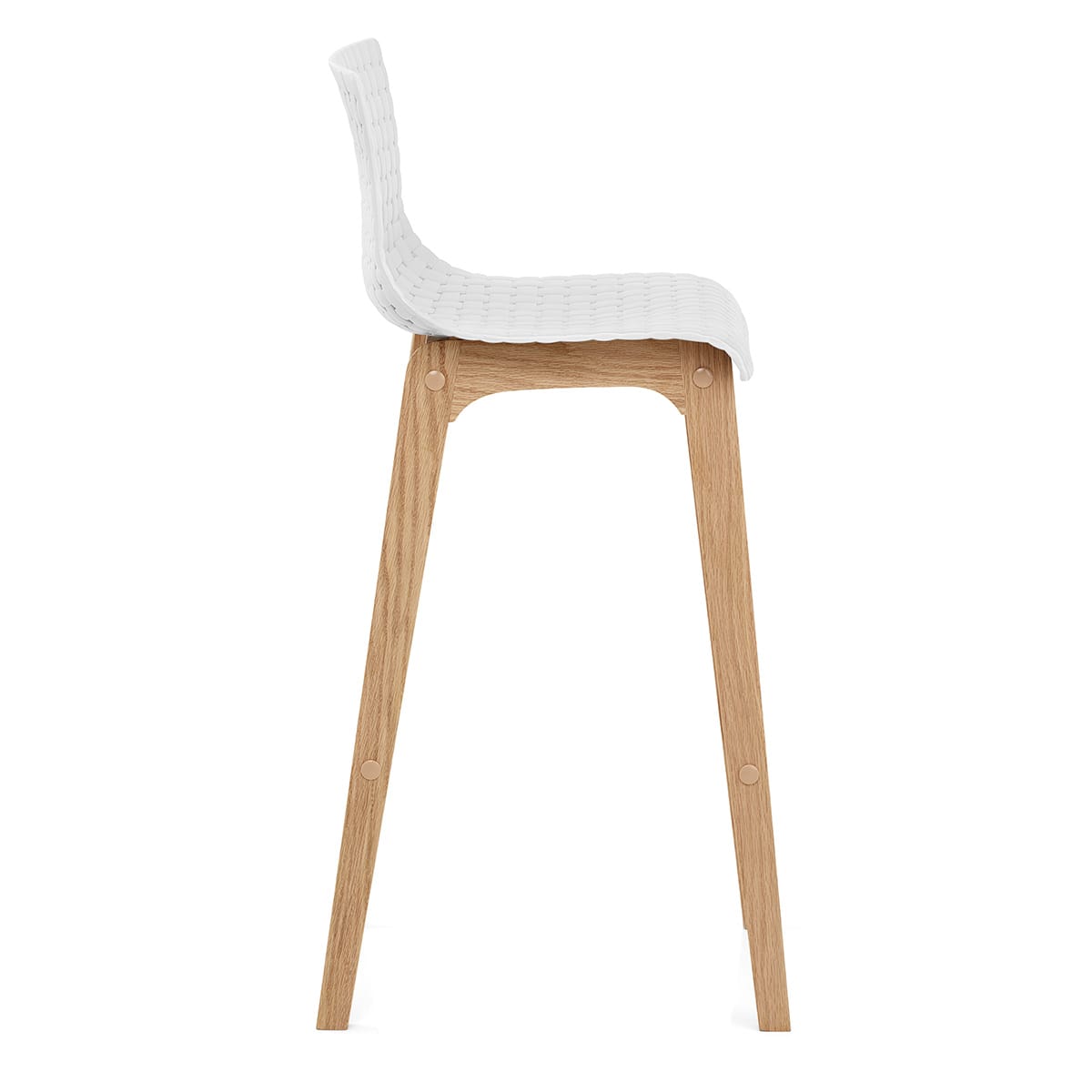 Bondi Oak & White Bar Stool