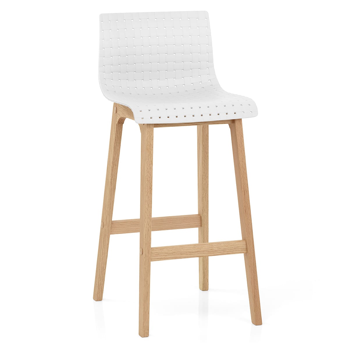 Bondi Oak & White Bar Stool