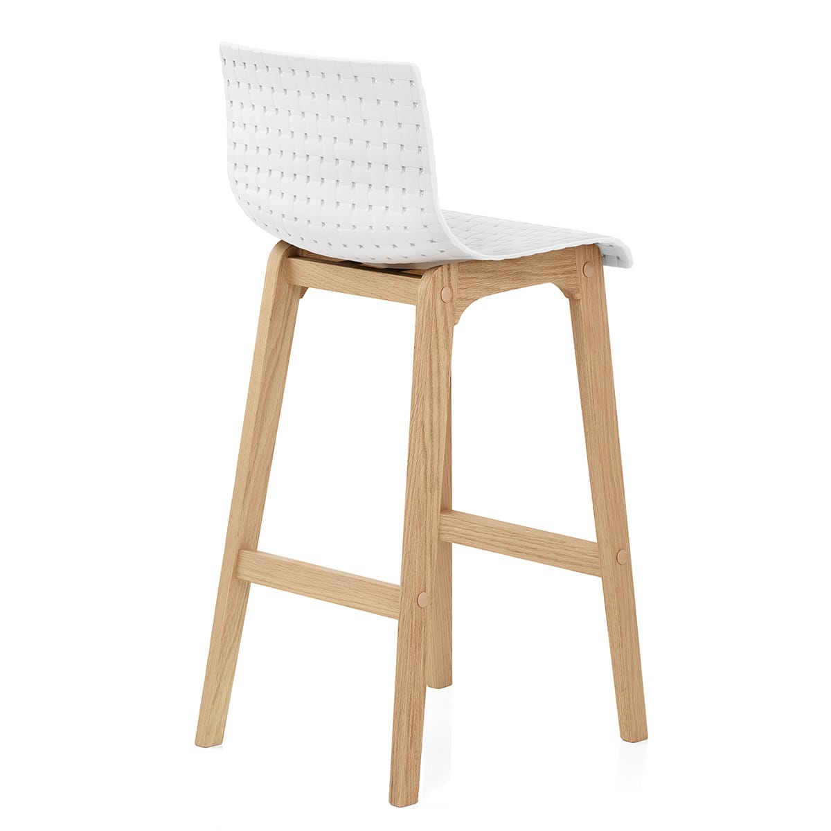 Bondi Oak & White Bar Stool