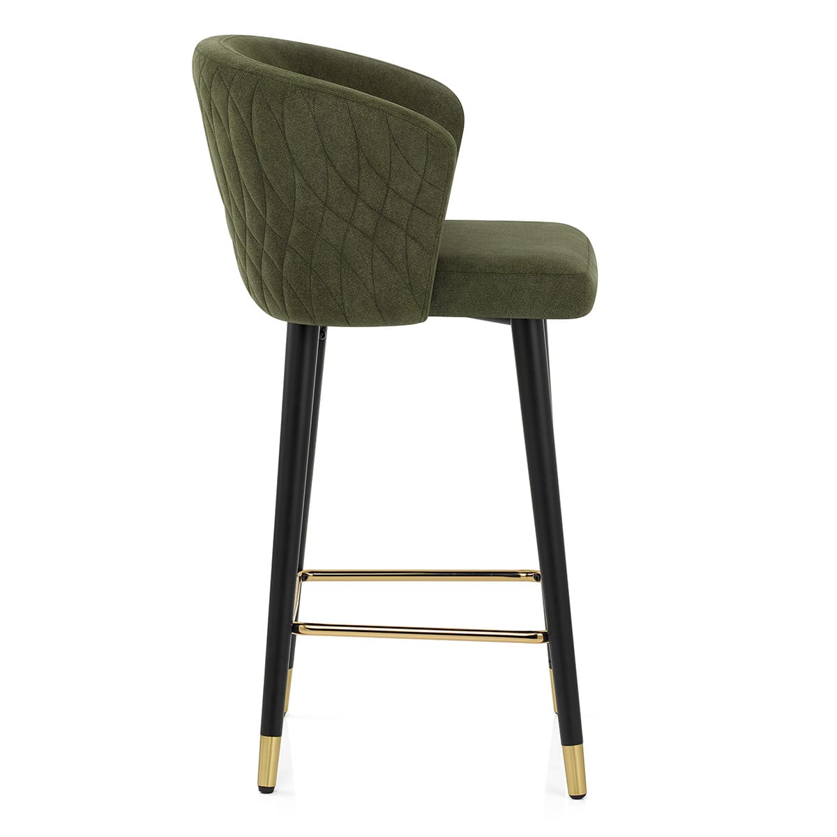 Boston Bar Stool Green Fabric