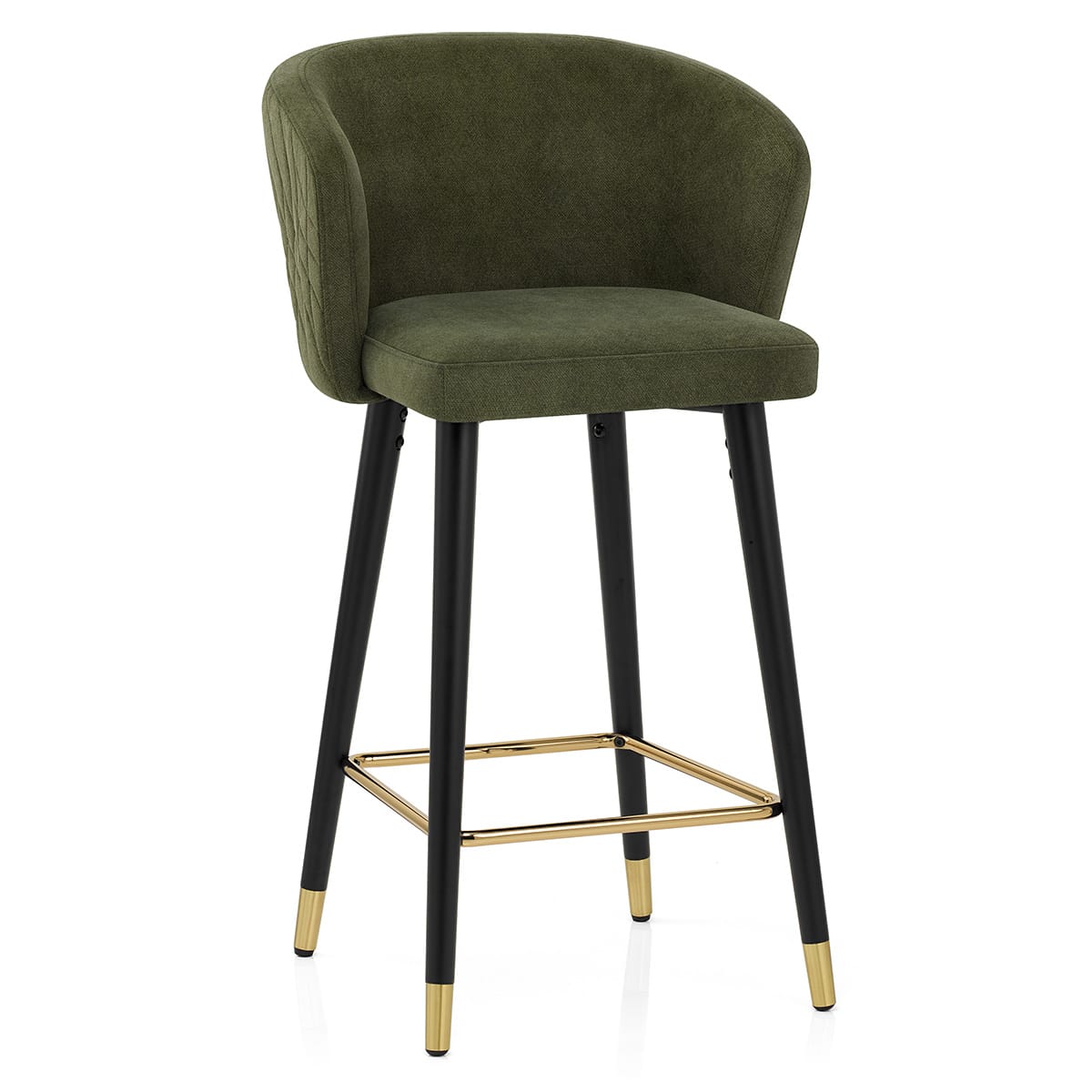 Boston Bar Stool Green Fabric